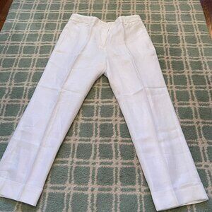 J.Crew Linen Cuffed crop pant 6
